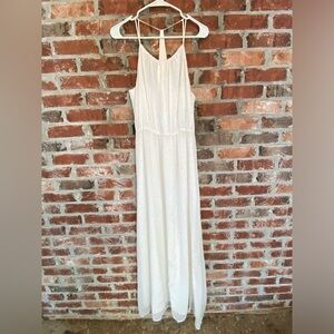 Gianni Bini Womens White Dress With Gold Gem Size M.  CSW133P6.